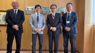 市民の皆様からの喜び、安心の声を届けに大分大学北野学長を訪問しました